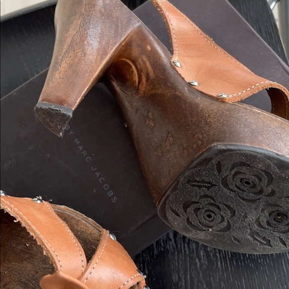 Miss Selfridge Tan Leather Heeled Sandals - Picture 3 of 5